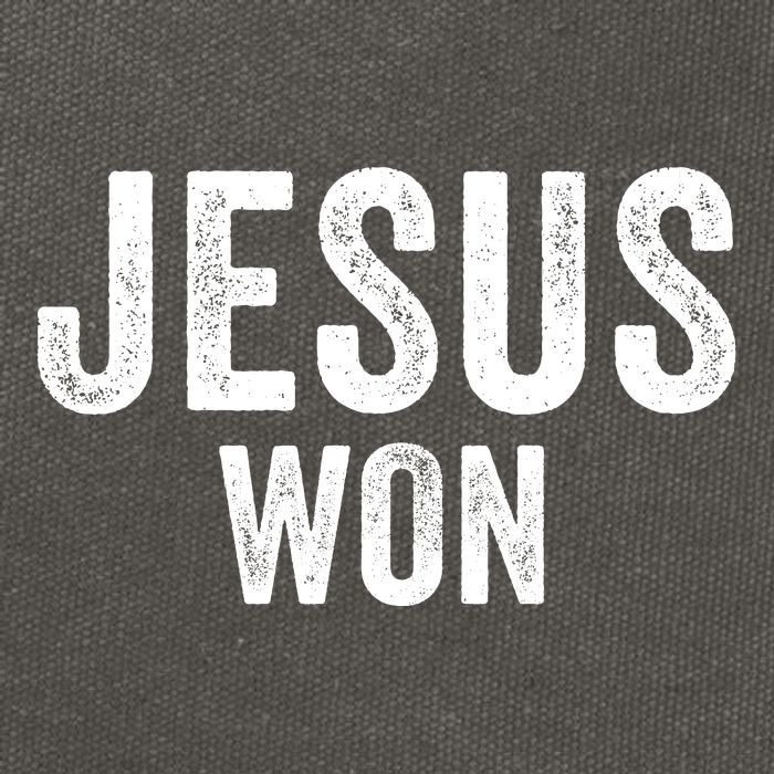 Jesus Won Cotton Canvas Backpack