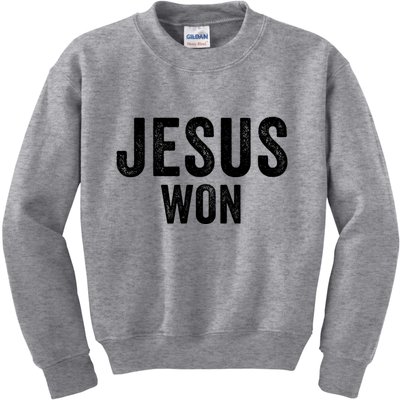Jesus Won Kids Sweatshirt