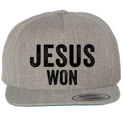 Jesus Won Wool Snapback Cap