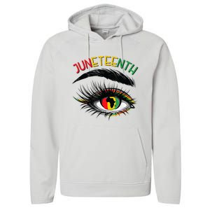 Juneteenth Women Juneteenth Shirts African American Performance Fleece Hoodie