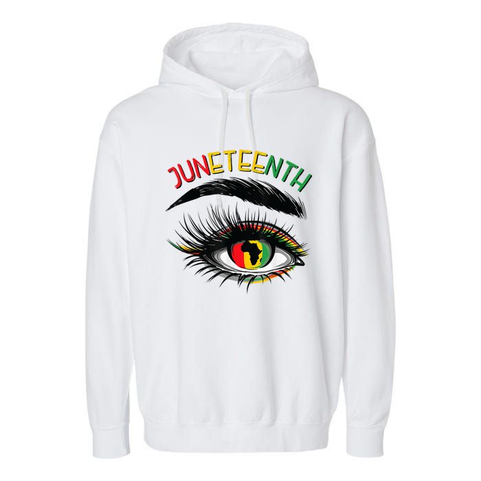 Juneteenth Women Juneteenth Shirts African American Garment-Dyed Fleece Hoodie