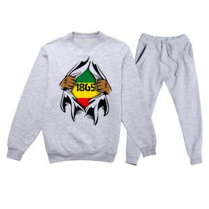 Juneteenth Women Juneteenth Shirts African American Premium Crewneck Sweatsuit Set