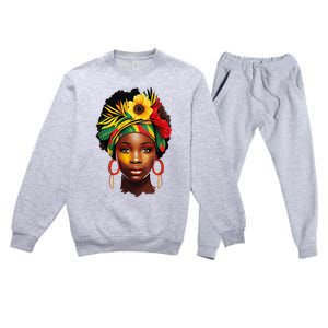 Juneteenth Women Juneteenth Shirts African American Premium Crewneck Sweatsuit Set