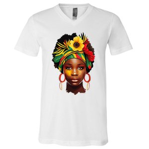 Juneteenth Women Juneteenth Shirts African American V-Neck T-Shirt