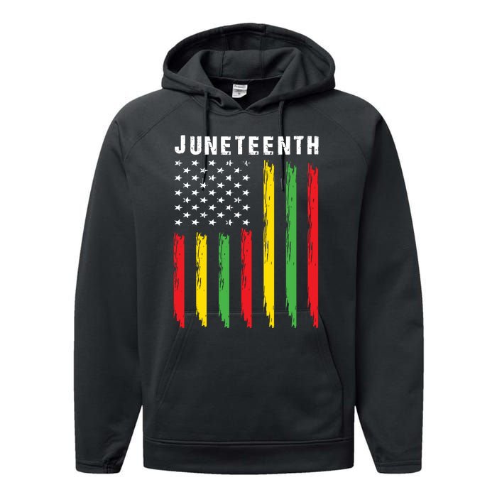 Juneteenth Women Juneteenth Shirts African American Performance Fleece Hoodie