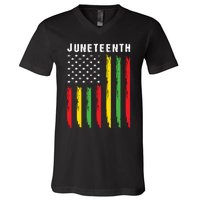 Juneteenth Women Juneteenth Shirts African American V-Neck T-Shirt