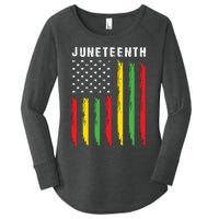 Juneteenth Women Juneteenth Shirts African American Women's Perfect Tri Tunic Long Sleeve Shirt