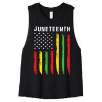 Juneteenth Women Juneteenth Shirts African American Women's Racerback Cropped Tank