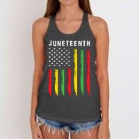 Juneteenth Women Juneteenth Shirts African American Women's Knotted Racerback Tank