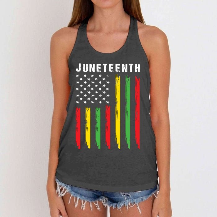 Juneteenth Women Juneteenth Shirts African American Women's Knotted Racerback Tank