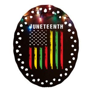 Juneteenth Women Juneteenth Shirts African American Ceramic Oval Ornament