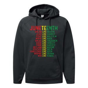 Juneteenth Women Juneteenth Shirts African American Performance Fleece Hoodie