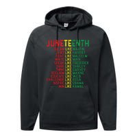 Juneteenth Women Juneteenth Shirts African American Performance Fleece Hoodie