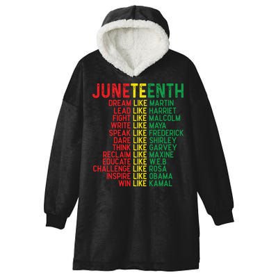 Juneteenth Women Juneteenth Shirts African American Hooded Wearable Blanket