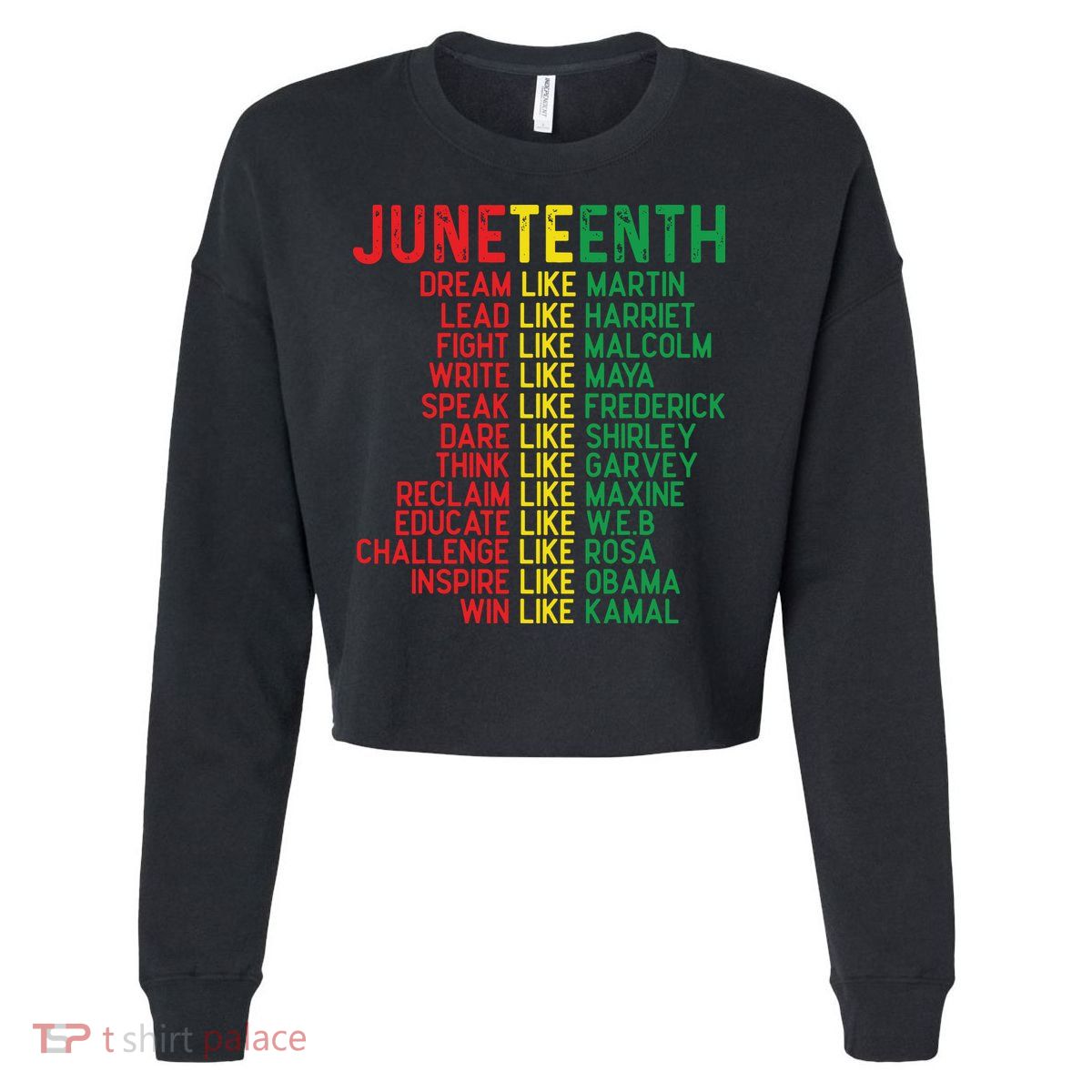 Juneteenth Women Juneteenth Shirts African American Cropped Pullover Crew