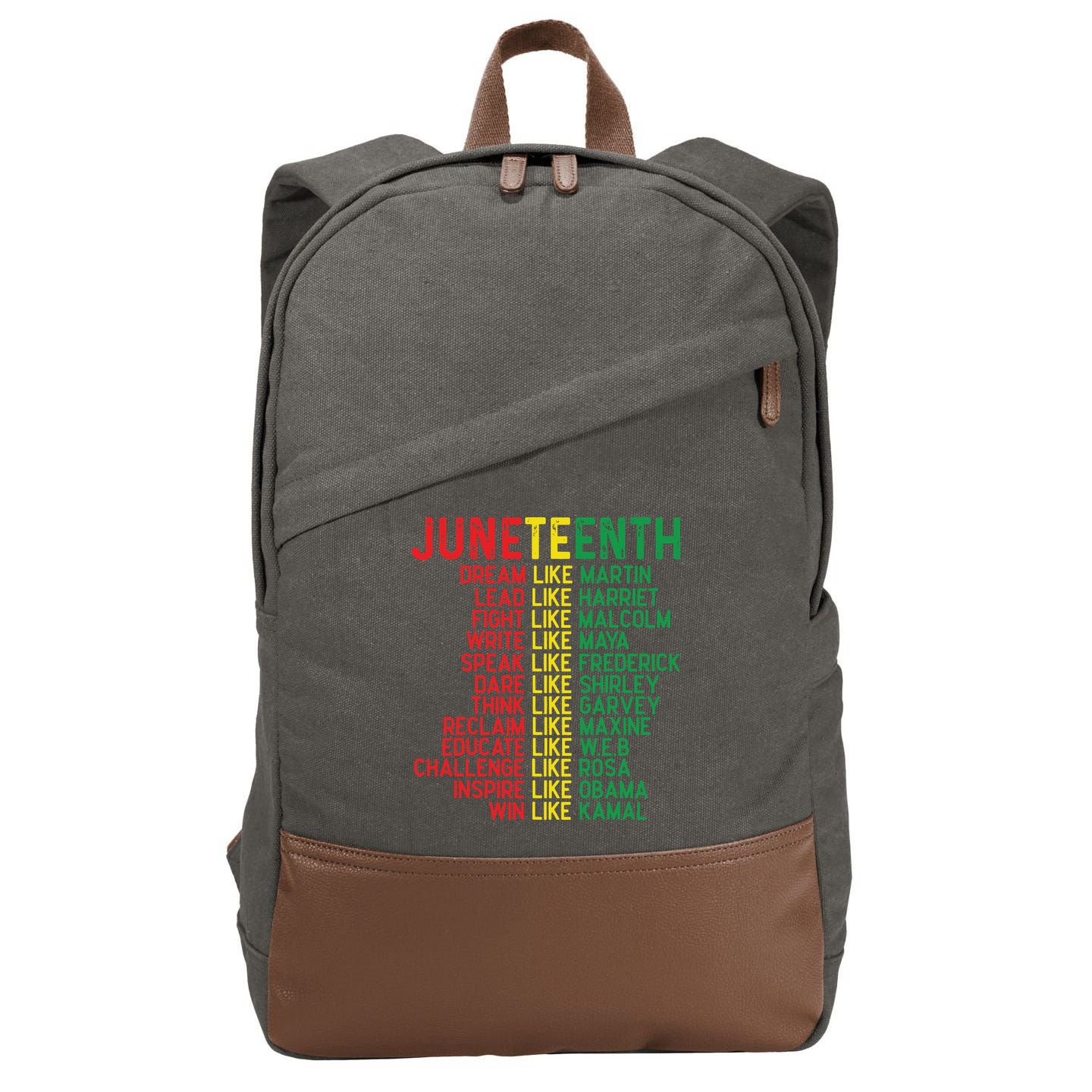 Juneteenth Women Juneteenth Shirts African American Cotton Canvas Backpack
