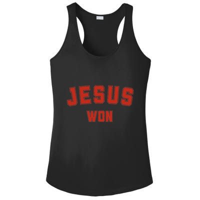 Jesus Won Ladies PosiCharge Competitor Racerback Tank