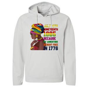 Juneteenth Women Juneteenth Shirts African American Performance Fleece Hoodie