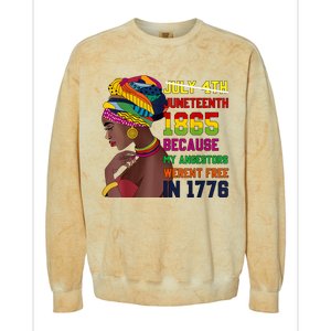 Juneteenth Women Juneteenth Shirts African American Colorblast Crewneck Sweatshirt