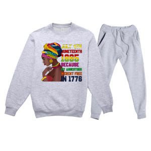 Juneteenth Women Juneteenth Shirts African American Premium Crewneck Sweatsuit Set