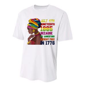 Juneteenth Women Juneteenth Shirts African American Performance Sprint T-Shirt