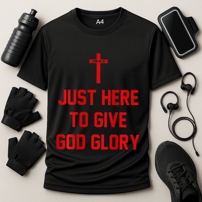 Jesus Won Just Here To Give God Glory Ohio Pride Cooling Performance Crew T-Shirt