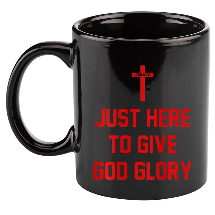 Jesus Won Just Here To Give God Glory Ohio Pride 11oz C Handle Ceramic Mug