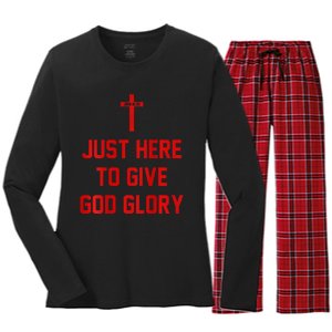 Jesus Won Just Here To Give God Glory Ohio Pride Women's Long Sleeve Flannel Pajama Set 