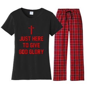 Jesus Won Just Here To Give God Glory Ohio Pride Women's Flannel Pajama Set