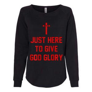 Jesus Won Just Here To Give God Glory Ohio Pride Womens California Wash Sweatshirt