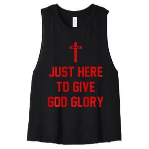 Jesus Won Just Here To Give God Glory Ohio Pride Women's Racerback Cropped Tank