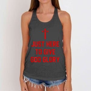 Jesus Won Just Here To Give God Glory Ohio Pride Women's Knotted Racerback Tank