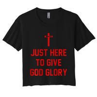 Jesus Won Just Here To Give God Glory Ohio Pride Women's Crop Top Tee