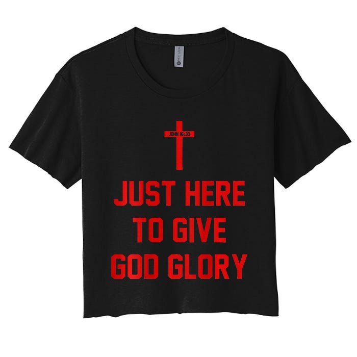 Jesus Won Just Here To Give God Glory Ohio Pride Women's Crop Top Tee