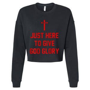 Jesus Won Just Here To Give God Glory Ohio Pride Cropped Pullover Crew