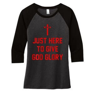 Jesus Won Just Here To Give God Glory Ohio Pride Women's Tri-Blend 3/4-Sleeve Raglan Shirt