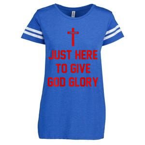 Jesus Won Just Here To Give God Glory Ohio Pride Enza Ladies Jersey Football T-Shirt