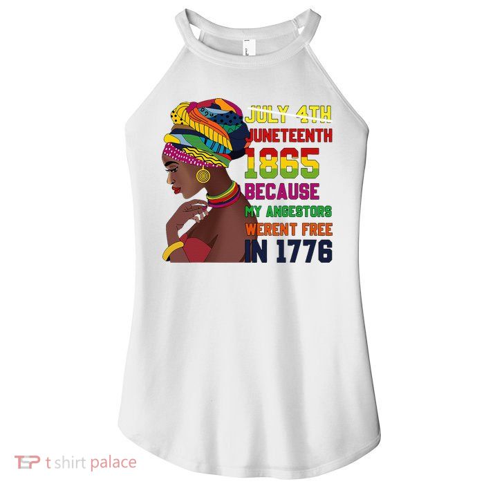 Juneteenth Women Juneteenth Shirts African American Women's Perfect Tri Rocker Tank