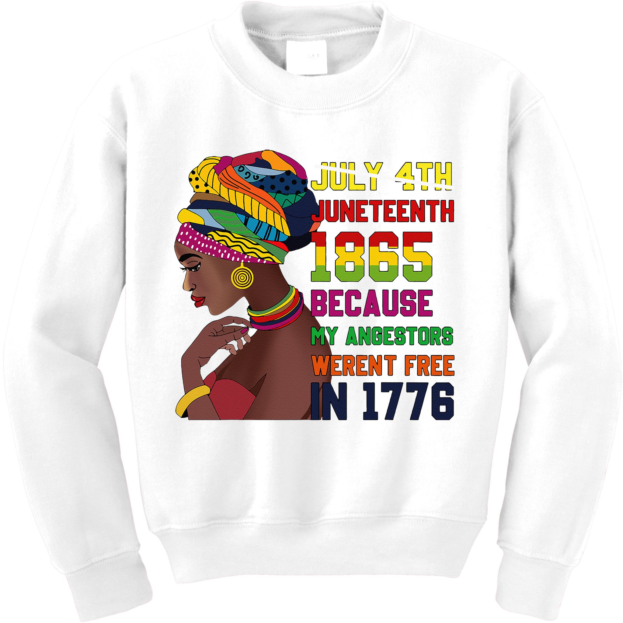 Juneteenth Women Juneteenth Shirts African American Kids Sweatshirt