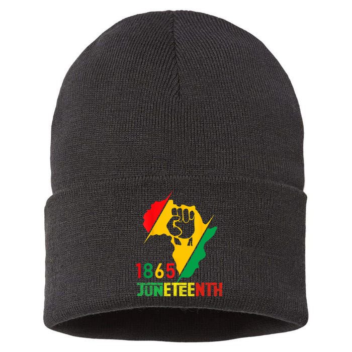 Juneteenth Women Juneteenth Shirts 1865 Juneteenth Sustainable Knit Beanie