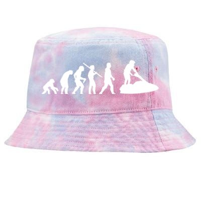 Jetski Watersport Jet Ski Skiing Evolution Meaningful Gift Tie-Dyed Bucket Hat