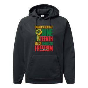 Juneteenth Women Juneteenth For Men Freedom Performance Fleece Hoodie