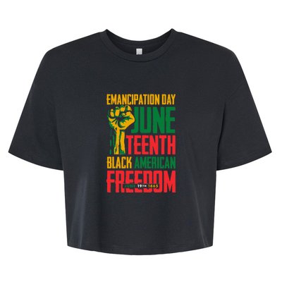 Juneteenth Women Juneteenth For Men Freedom Bella+Canvas Jersey Crop Tee