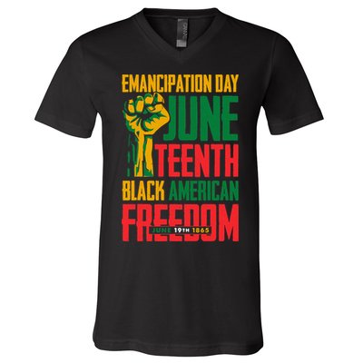 Juneteenth Women Juneteenth For Men Freedom V-Neck T-Shirt