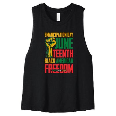 Juneteenth Women Juneteenth For Men Freedom Women's Racerback Cropped Tank