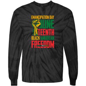 Juneteenth Women Juneteenth For Men Freedom Tie-Dye Long Sleeve Shirt