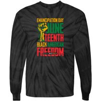 Juneteenth Women Juneteenth For Men Freedom Tie-Dye Long Sleeve Shirt