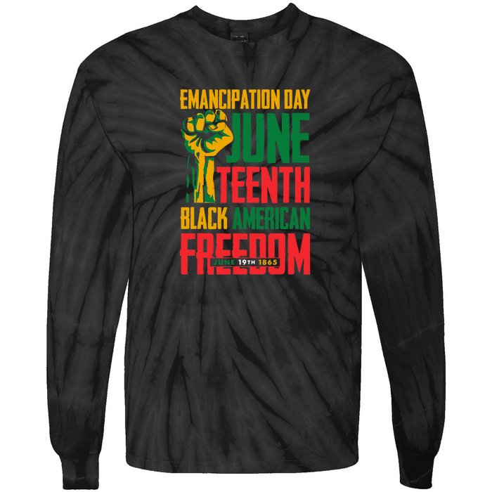 Juneteenth Women Juneteenth For Men Freedom Tie-Dye Long Sleeve Shirt