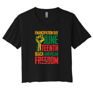 Juneteenth Women Juneteenth For Men Freedom Women's Crop Top Tee