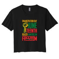 Juneteenth Women Juneteenth For Men Freedom Women's Crop Top Tee